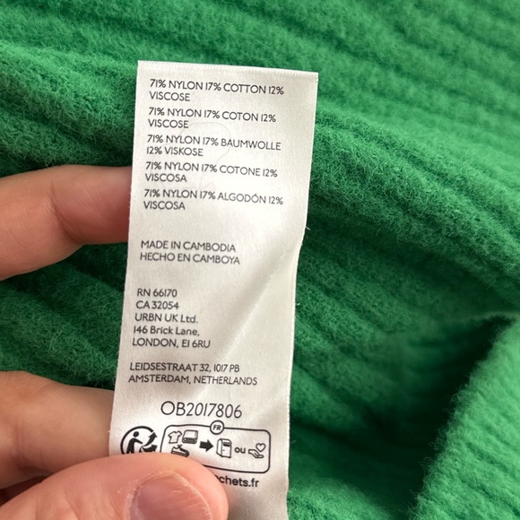 Free People Cocoa Henley Pullover Green Sweater Large - Picture 4 of 7